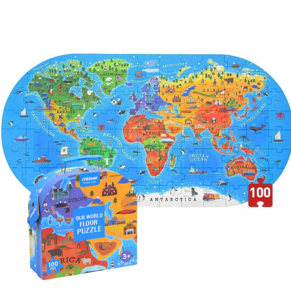 Puzzle în valiză „Planeta noastră”, 100 elem.