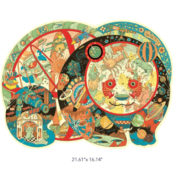 Puzzle cu detalii neobișnuite „Panda Planetariu”, 330 elem.