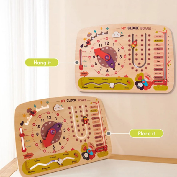 Busyboard  8 în 1 „Calendar cu ceas”