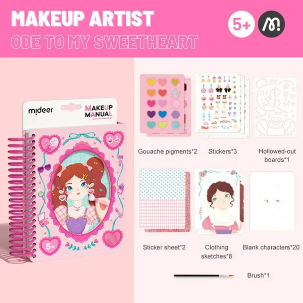 Cartea – set pentru micul make-up artist „Prințesa cea drăguță”
