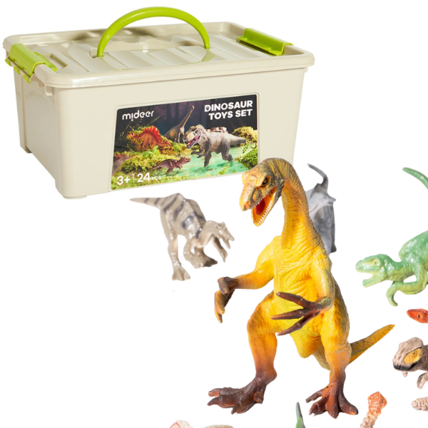 Set de joacă cu figurine de dinozauri, 24 buc..