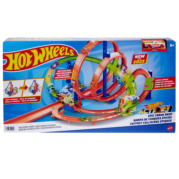 Hot Wheels трек “Гигантская петля с безумными столкновениями”