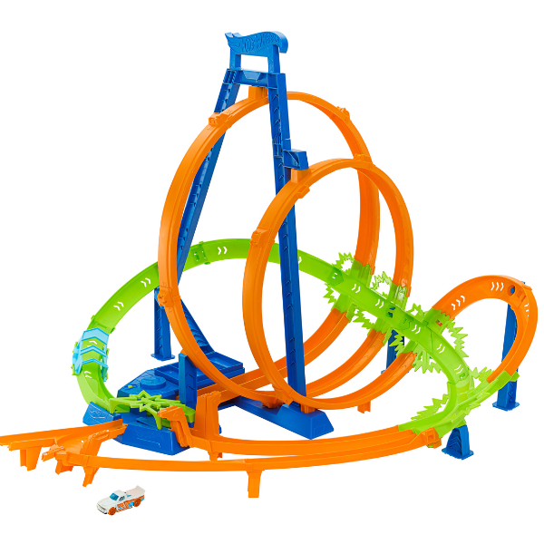 Hot Wheels трек “Гигантская петля с безумными столкновениями”