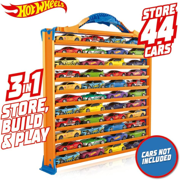 Hot Wheels Garaj portabil cu șenile pentru depozitarea mașinilor