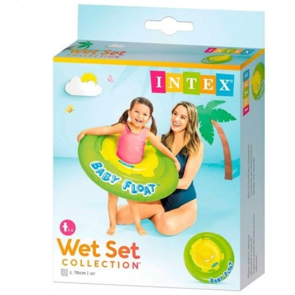 INTEX Cerc gonflabil cu decupaje pentru picioare D 76 cm, până la 15kg, 1-2 ani