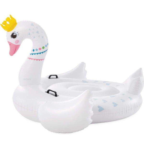 INTEX Plută-saltea gonflabilă „Lebăda regală” cu mânere, 142x137x99 cm, până la 40 kg. 3+