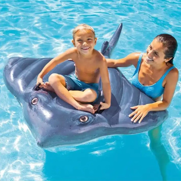 INTEX Plută-saltea gonflabilă „Scat” cu mânere, 180х135х28 cm, până la 40 kg, 3+