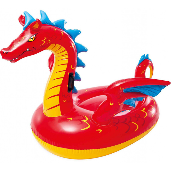 INTEX Plută-saltea gonflabilă “Dragon mistic” cu mânere, 198×173 cm, până la 40 kg, 3+