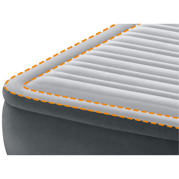 INTEX Pat gonflabil “Velur Comfort-Plush” 137x191x33 cm cu pompă încorporată 220V, până la 272 kg