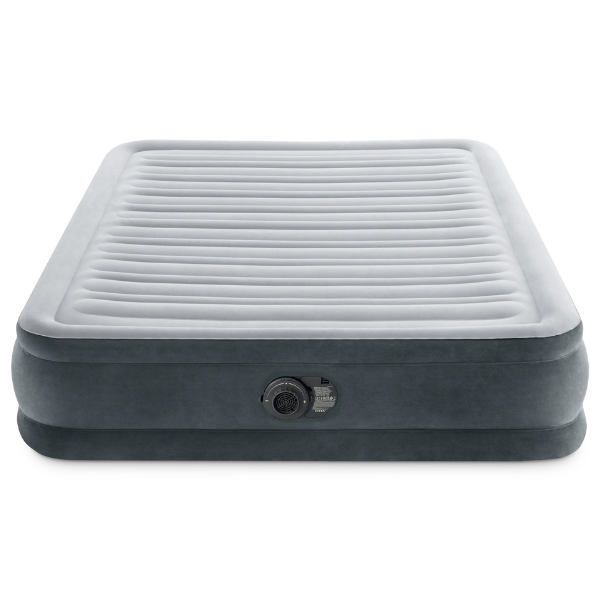 INTEX Pat gonflabil “Velur Comfort-Plush” 137x191x33 cm cu pompă încorporată 220V, până la 272 kg