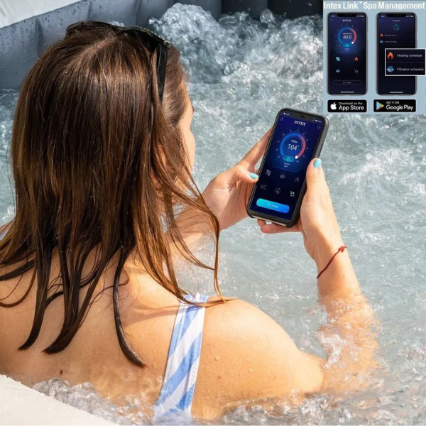 Jacuzzi SPA gonflabil “Greystone Deluxe” 239х239х71, 1098L, 6 persoane