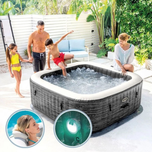 Jacuzzi SPA gonflabil “Greystone Deluxe” 239х239х71, 1098L, 6 persoane