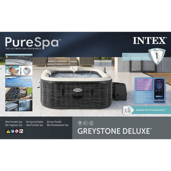 Надувной СПА джакузи “Greystone Deluxe” 211х211х71см, 795Л, 4-х местный
