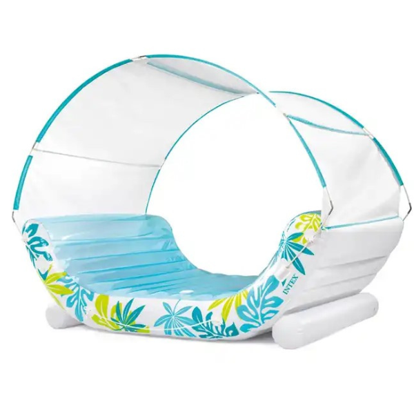 INTEX Plută-saltea gonflabilă „Tropical Lounge” cu baldachin 224x150x165cm, până la 200kg