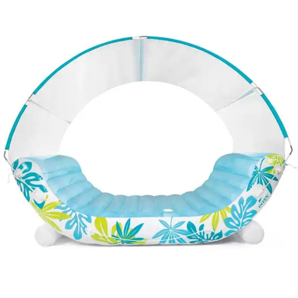 INTEX Plută-saltea gonflabilă „Tropical Lounge” cu baldachin 224x150x165cm, până la 200kg