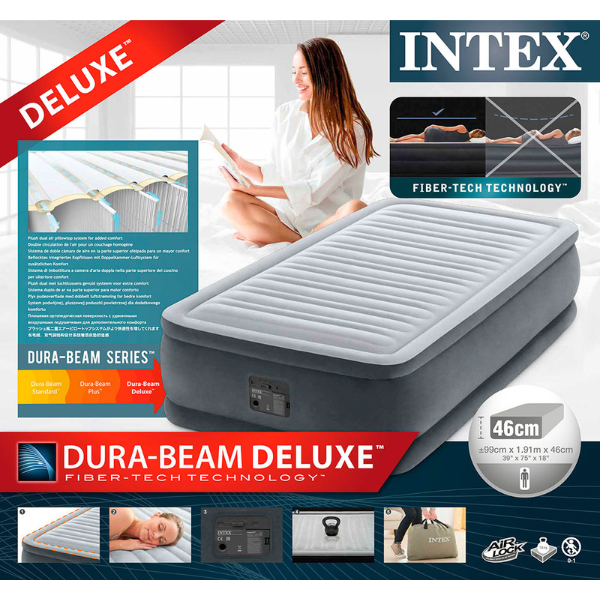 Saltea Intex Dura Beam99х191х46 cm cu pompă încorporată 220V