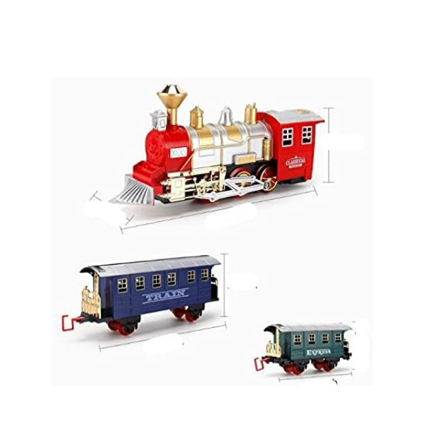 Tren ((1 locomotivă, 2 vagoane, 9 elemente pentru calea ferată)