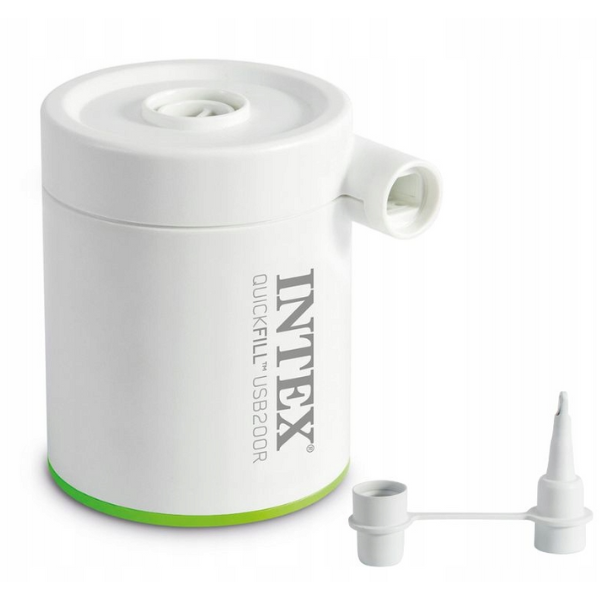 INTEX Pompă de aer electrică „QuickFill USB200R” USB 5V, 2A, reîncărcabilă, powerbank, 2 duze