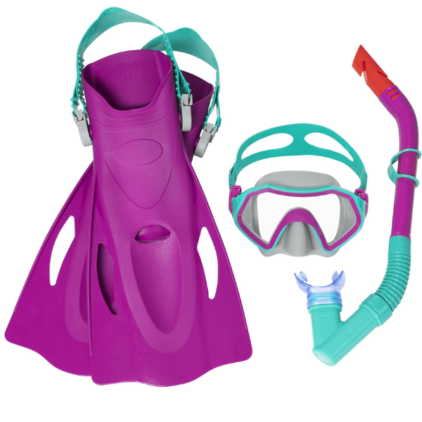 Bestway Set de înot (labe, mască, snorkel), 7+, 2 culori