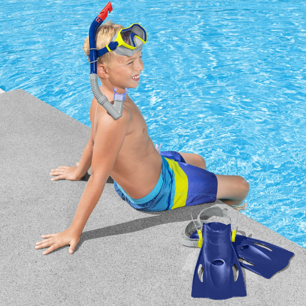 Bestway Set de înot (labe, mască, snorkel), 7+, 2 culori