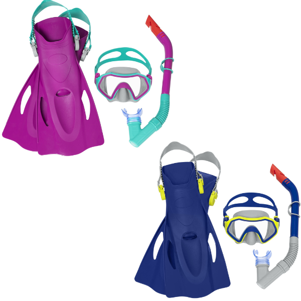 Bestway Set de înot (labe, mască, snorkel), 7+, 2 culori