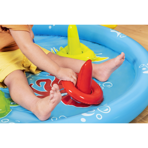 Bestway Piscină gonflabilă pentru copii cu baldachin „Scoica de mare” 115x89x76 cm, 45 L, de la 6 luni