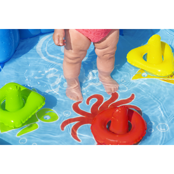 Bestway Piscină gonflabilă pentru copii cu baldachin „Scoica de mare” 115x89x76 cm, 45 L, de la 6 luni
