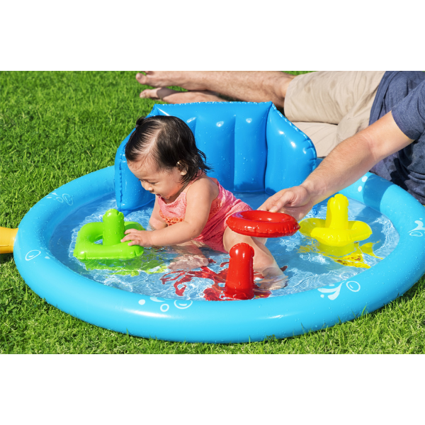 Bestway Piscină gonflabilă pentru copii cu baldachin „Scoica de mare” 115x89x76 cm, 45 L, de la 6 luni