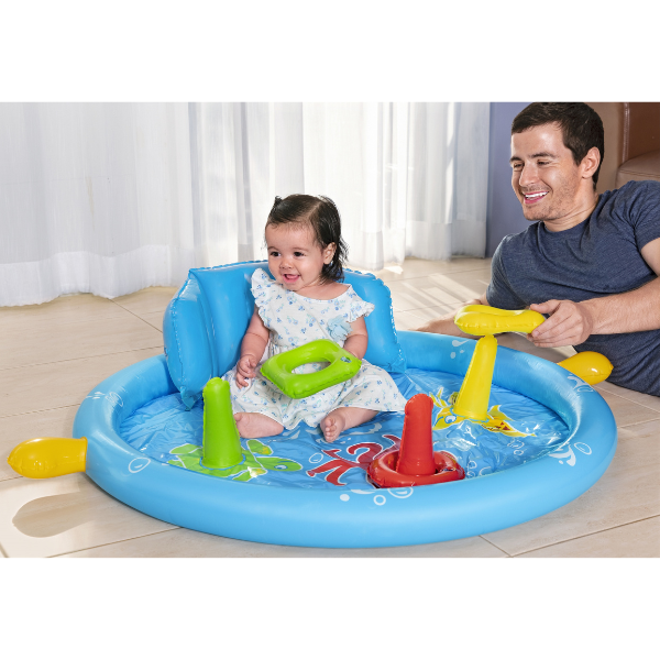Bestway Piscină gonflabilă pentru copii cu baldachin „Scoica de mare” 115x89x76 cm, 45 L, de la 6 luni