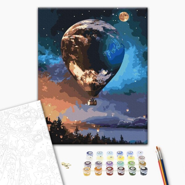 Pictură pe numere 40*50 cm (în cutie) – Balon stelar