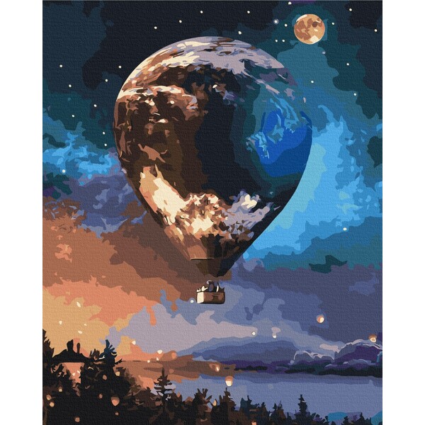Pictură pe numere 40*50 cm (în cutie) – Balon stelar