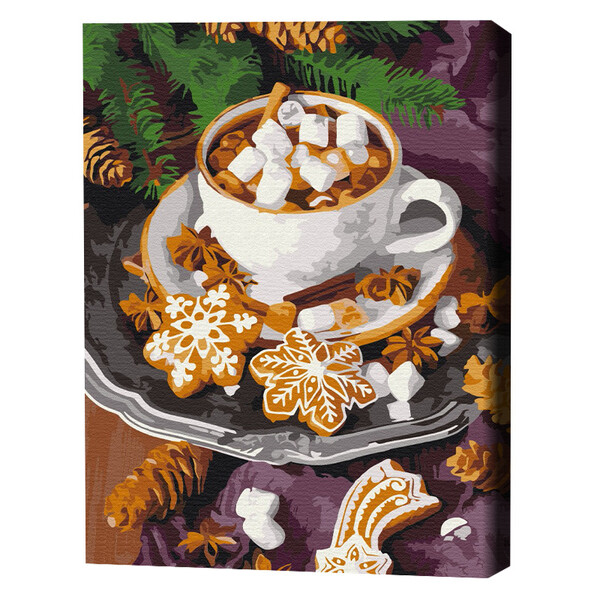 Pictură pe numere 40*50 сm (fără cutie) – Cacao cu zăpada