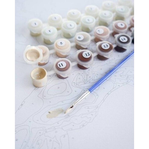 Pictură pe numere 40*50 cm (în cutie) – Pictură cu flori de floarea soarelui