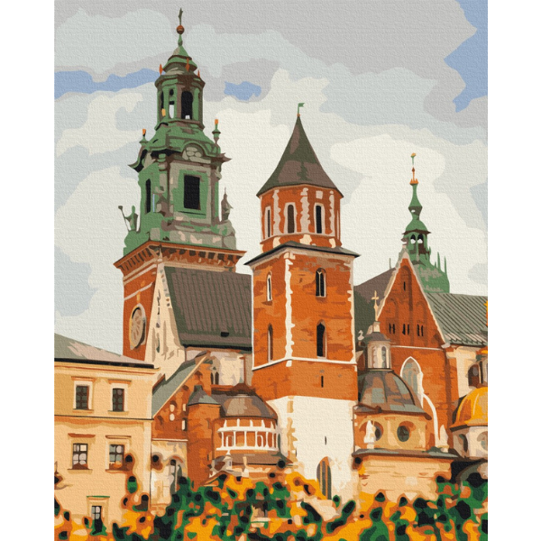 Pictură pe numere 40*50 cm (în cutie) – Castelul Wawel din Cracovia