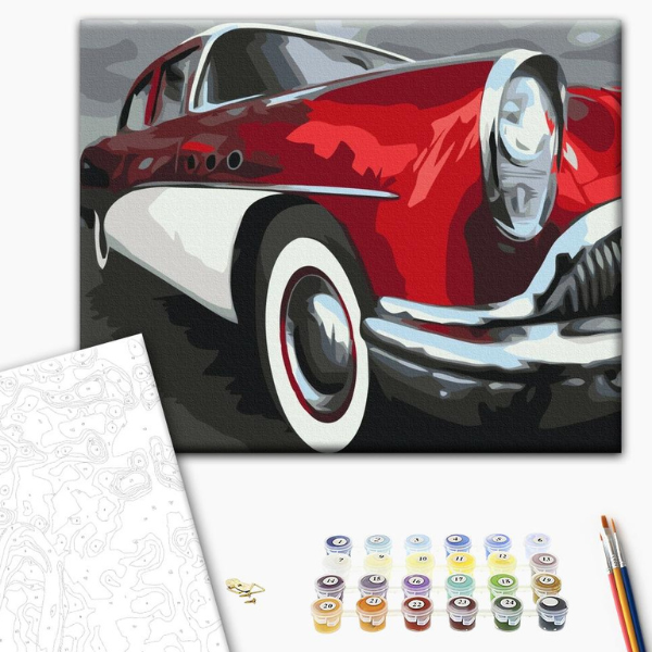 Pictură pe numere 40*50 cm (în cutie) – Viteză retro