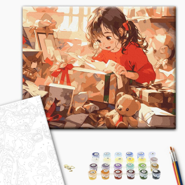 Pictură pe numere 40*50 cm (în cutie) – Cadouri de Crăciun