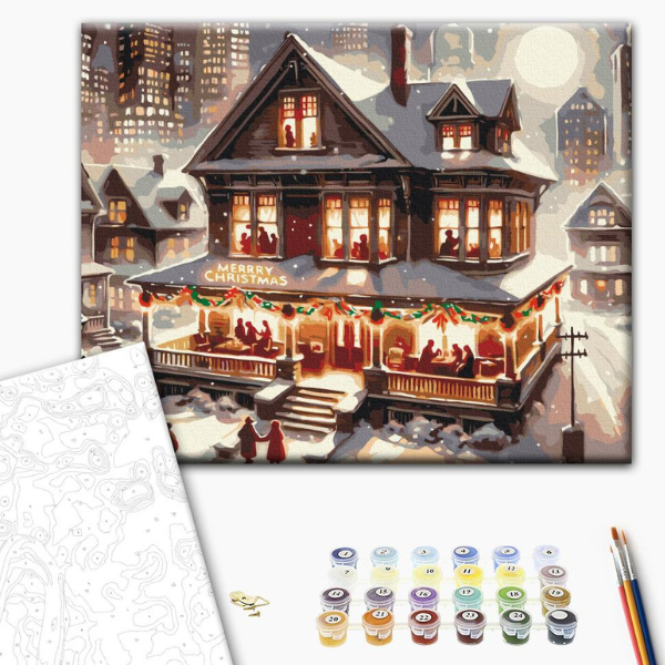 Pictură pe numere 40*50 cm (în cutie) – Petrecere de Revelion
