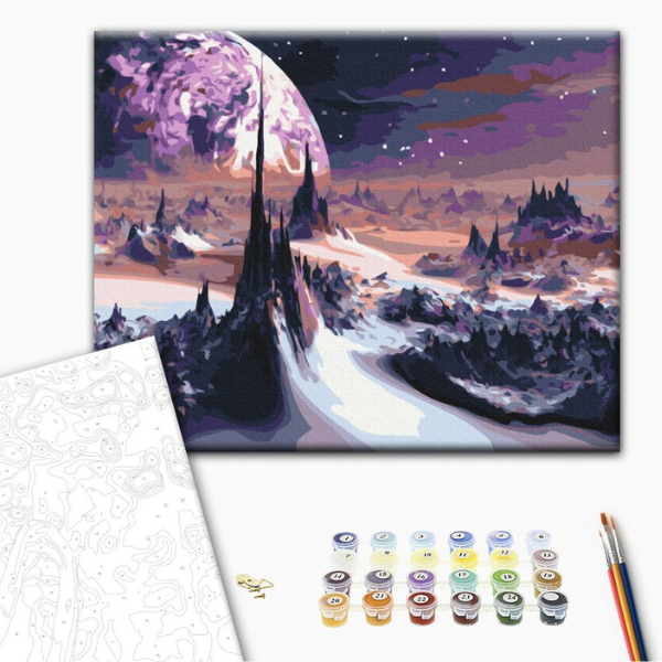 Pictură pe numere 40*50 cm (în cutie) – Peisaje spațiale