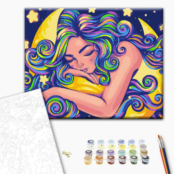 Pictură pe numere 40*50 сm (fără cutie) – Vise în culori de neon