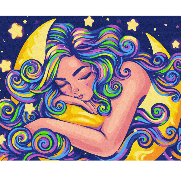 Pictură pe numere 40*50 сm (fără cutie) – Vise în culori de neon