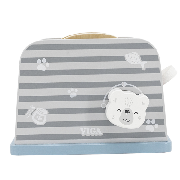 Set de joaca din lemn „Mic dejun cu toaster”, 8 piese