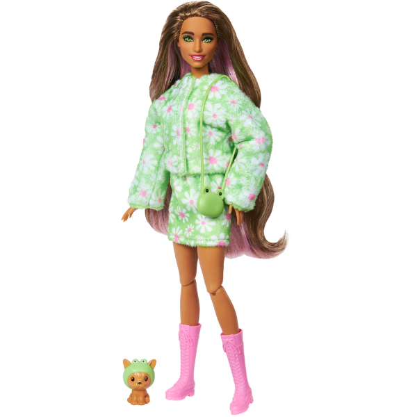 Кукла Barbie Cutie Reveal "Щенок в плюшевом костюме лягушки"
