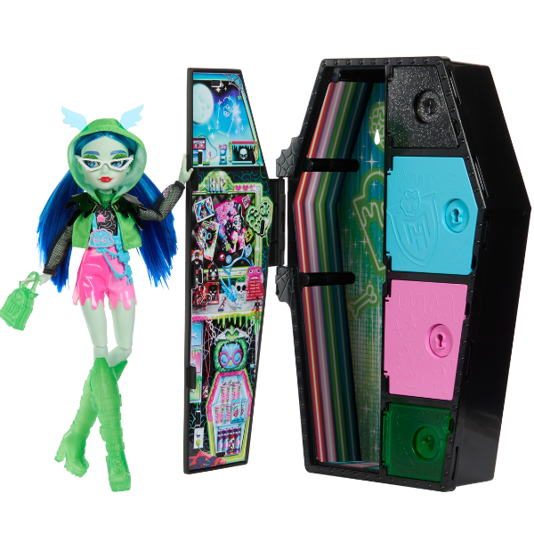 Игровой набор Monster High Neon Fright " Гулия Йелпс и Секреты в ее шкафу "