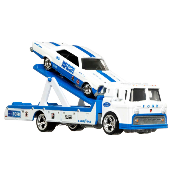 Hot Wheels Set de colecție din 2 automobile Premium Team Transport, în asortiment