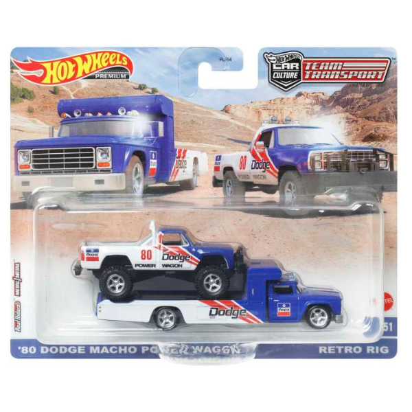 Hot Wheels Set de colecție din 2 automobile Premium Team Transport, în asortiment