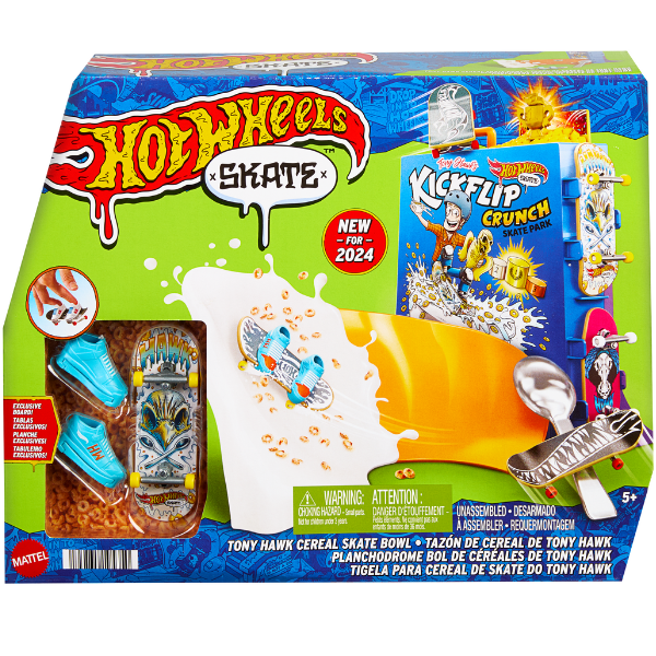 Hot Wheels Set de joc fingerboard Tony Hawk Cereal Skate Bowl