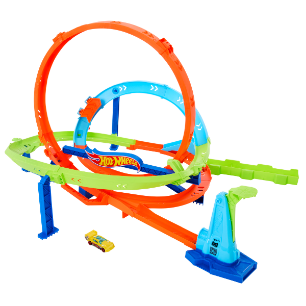 Hot Wheels Set de joc "Ciclon cu circuite" cu mecanism de lansare