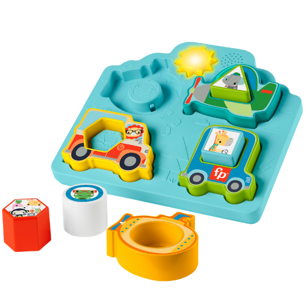 Fisher-Price Сортер - пазл "Формы и звуки транспортных средств"