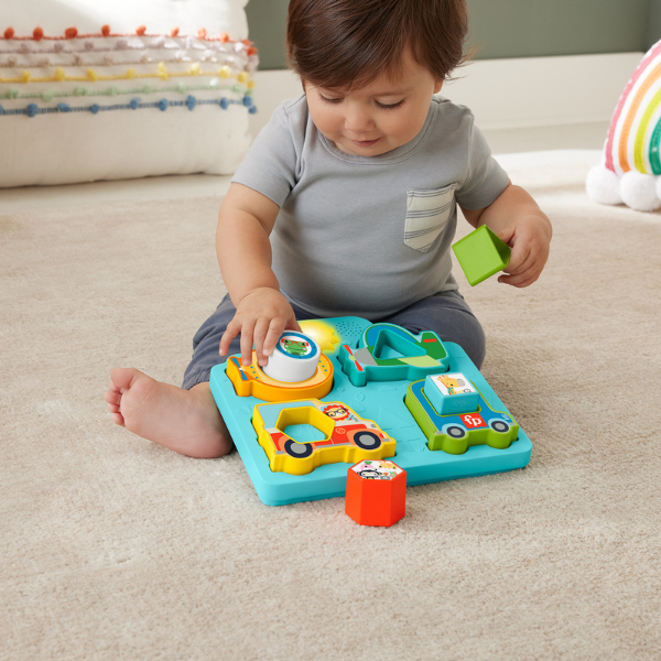 Fisher-Price Сортер - пазл "Формы и звуки транспортных средств"