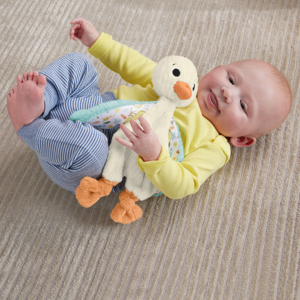 Fisher-Price Плюшевая игрушка "Гусь" со звенящими звуками для новорожденных